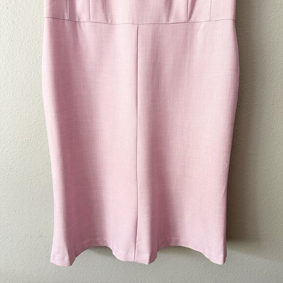Ann Taylor Crewneck Flare Short Sleeve Pink Sheath Dress Women's Size 14 petite - Picture 4 of 15